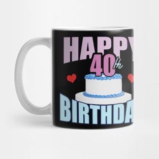 40th Birthday - Happy Birthday Mug